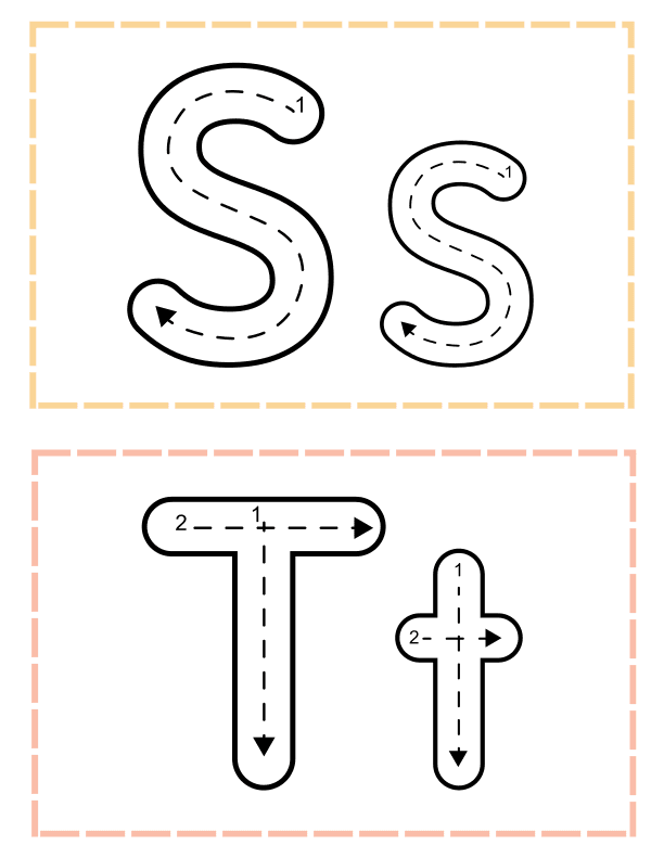 Alphabet Tracing Cards Worksheet