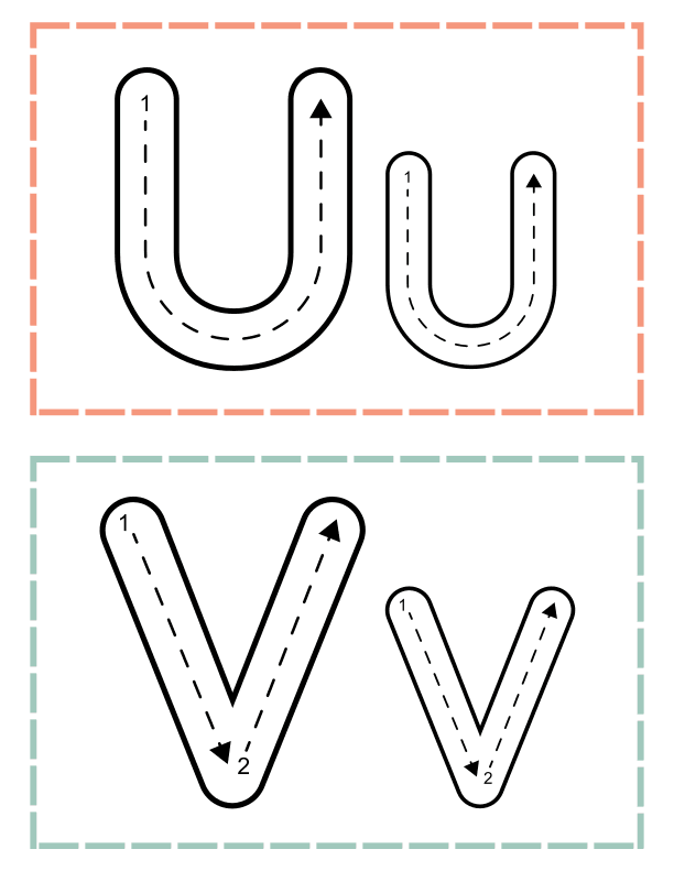 Alphabet Tracing Cards Worksheet