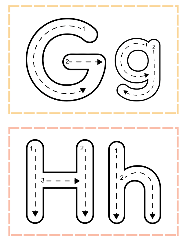 Alphabet Tracing Cards Worksheet