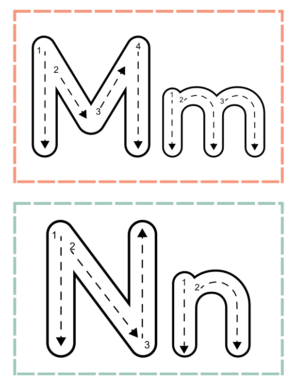 Alphabet Tracing Cards Worksheet