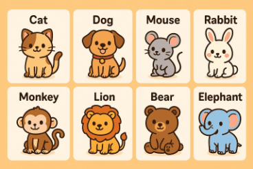 Animal English Vocabulary Flashcards