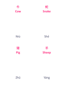 Chinese Flash Cards: Animals thumbnail 6