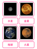 Chinese Flash Cards:  Planets thumbnail 1