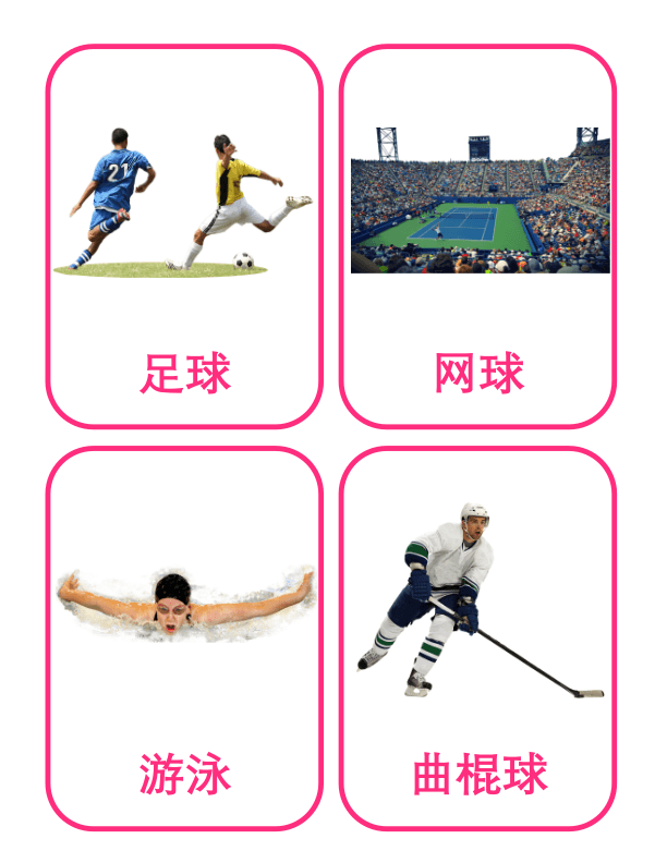 Chinese Flash Cards: Popular Sports