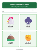 Elementary Phonics Flashcards Cl Blend thumbnail 2