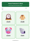 Elementary Phonics Flashcards Cl Blend thumbnail 3