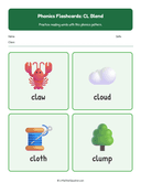 Elementary Phonics Flashcards Cl Blend thumbnail 5