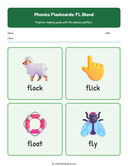 Elementary Phonics Flashcards Fl Blend thumbnail 2