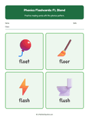 Elementary Phonics Flashcards Fl Blend thumbnail 4