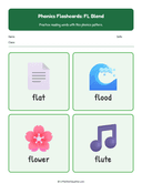 Elementary Phonics Flashcards Fl Blend thumbnail 5