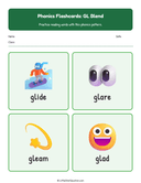 Elementary Phonics Flashcards Gl Blend thumbnail 1