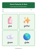 Elementary Phonics Flashcards Gl Blend thumbnail 3