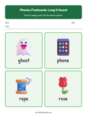 Elementary Phonics Flashcards Long O Sound thumbnail 1