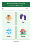 Elementary Phonics Flashcards Long O Sound thumbnail 3