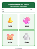 Elementary Phonics Flashcards Long O Sound thumbnail 4