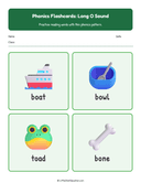 Elementary Phonics Flashcards Long O Sound thumbnail 5