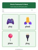 Elementary Phonics Flashcards Pl Blend thumbnail 2