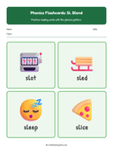 Elementary Phonics Flashcards Sl Blend thumbnail 1