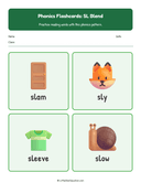 Elementary Phonics Flashcards Sl Blend thumbnail 2