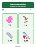 Elementary Phonics Flashcards Sl Blend thumbnail 3