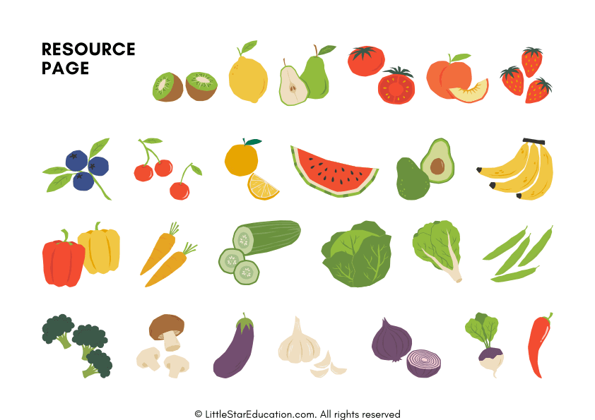 Fruits and Vegetables Flashcards
