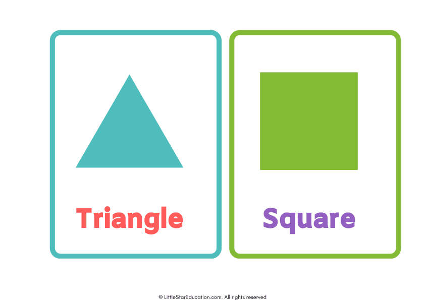 Learn the Shapes Flashcard Sheets