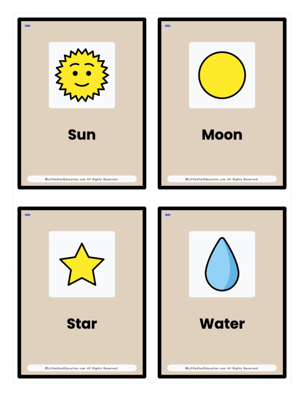 Pre K Science & Technology Flash Cards