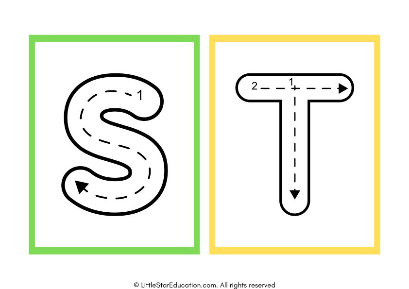 Uppercase Alphabet Tracing Flashcard
