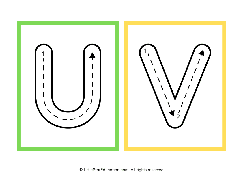 Uppercase Alphabet Tracing Flashcard
