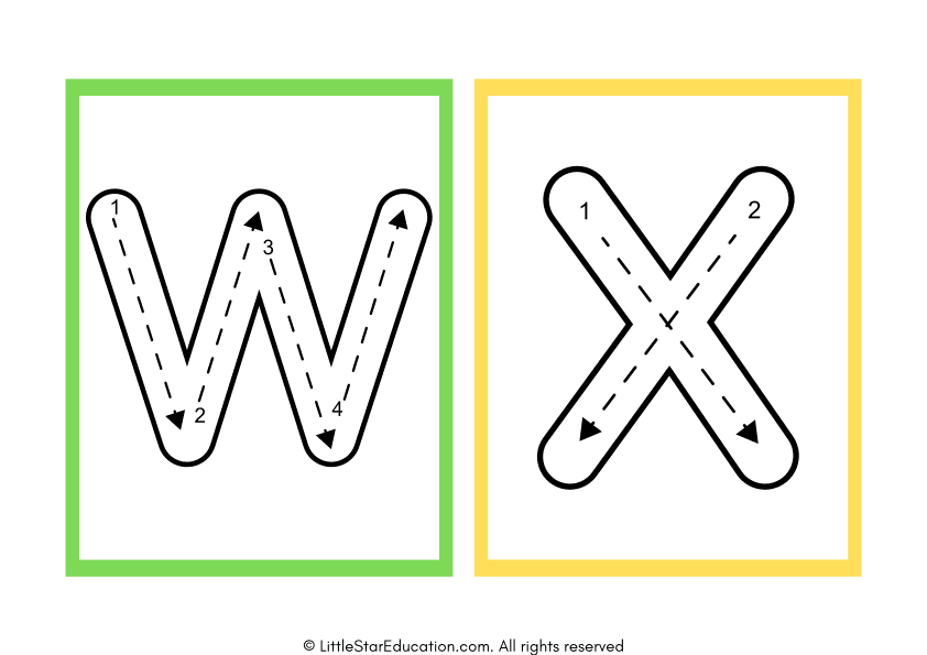 Uppercase Alphabet Tracing Flashcard