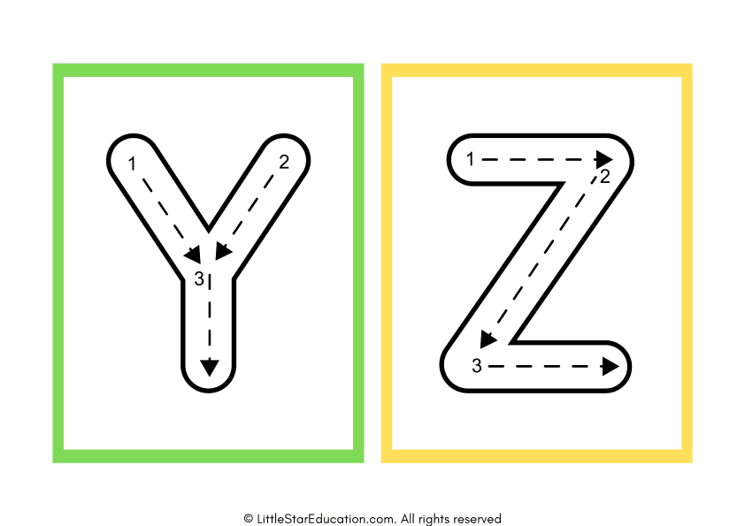 Uppercase Alphabet Tracing Flashcard
