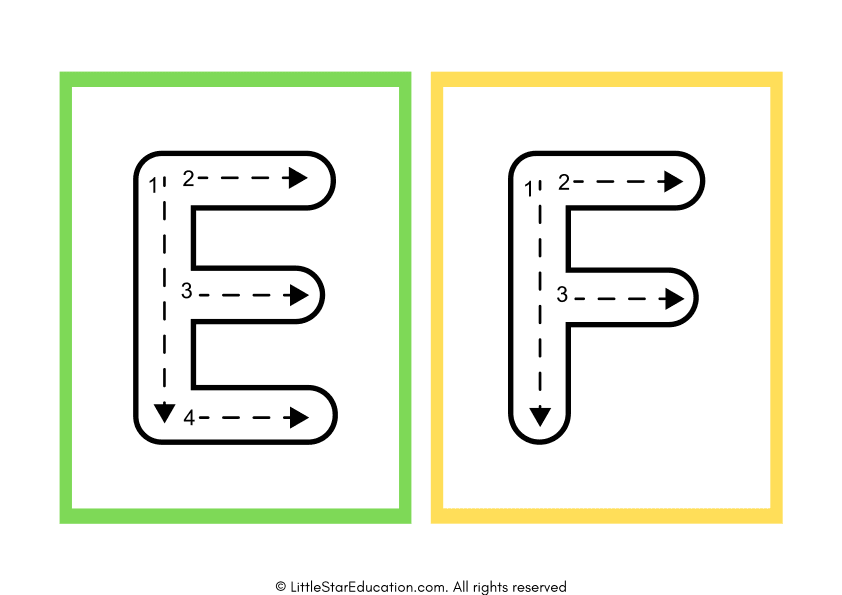 Uppercase Alphabet Tracing Flashcard