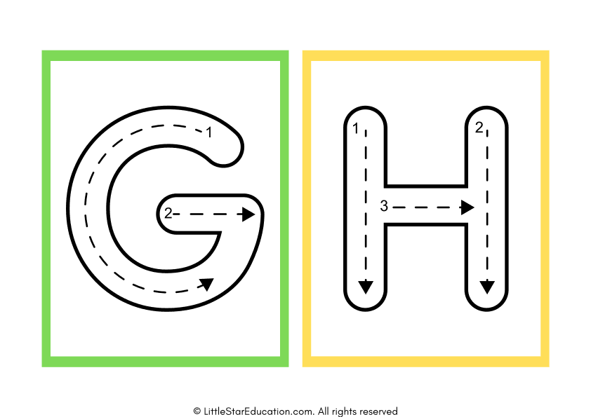 Uppercase Alphabet Tracing Flashcard