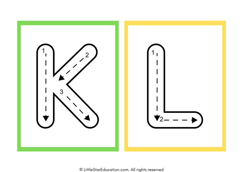 Uppercase Alphabet Tracing Flashcard
