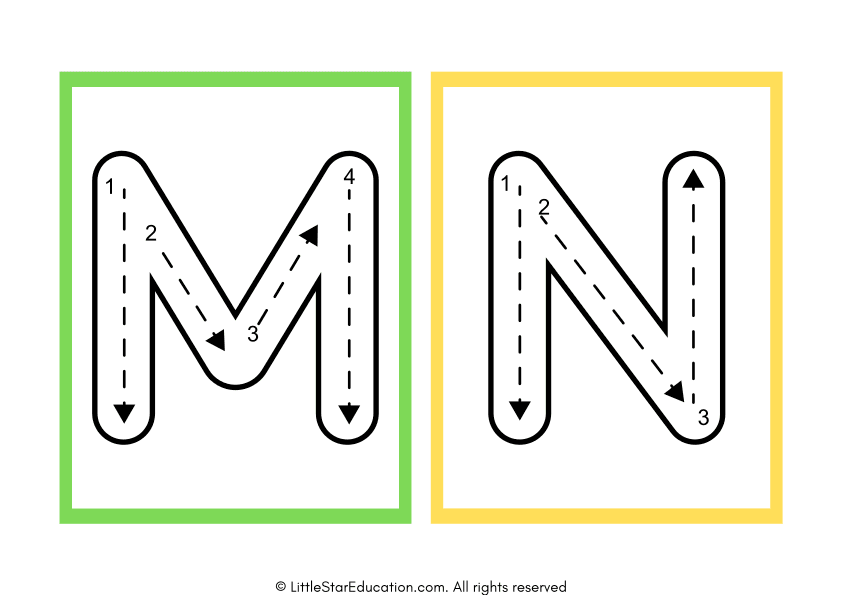 Uppercase Alphabet Tracing Flashcard