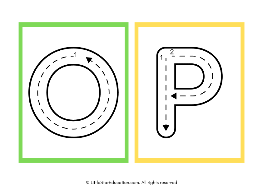 Uppercase Alphabet Tracing Flashcard