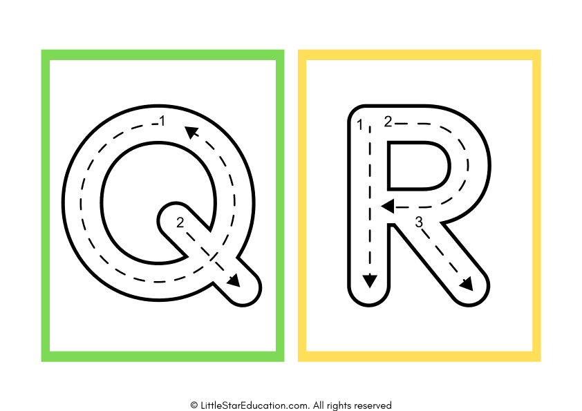 Uppercase Alphabet Tracing Flashcard