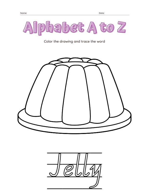 Alphabet a to Z Coloring Workbook