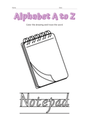 Alphabet a to Z Coloring Workbook thumbnail 14