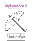 Alphabet a to Z Coloring Workbook thumbnail 21