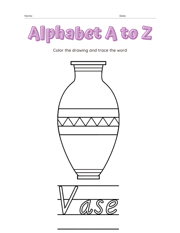 Alphabet a to Z Coloring Workbook