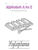 Alphabet a to Z Coloring Workbook thumbnail 24