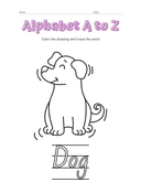 Alphabet a to Z Coloring Workbook thumbnail 4