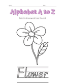 Alphabet a to Z Coloring Workbook thumbnail 6