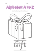 Alphabet a to Z Coloring Workbook thumbnail 7