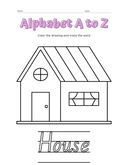 Alphabet a to Z Coloring Workbook thumbnail 8