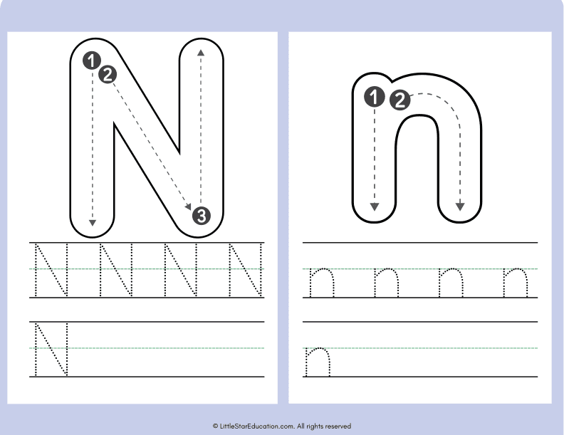 Alphabet Letter A to Z Tracing