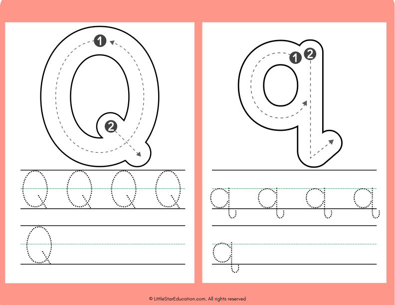 Alphabet Letter A to Z Tracing
