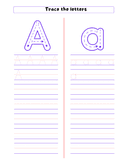 Alphabet Tracing Workbook Aa to Zz thumbnail 1