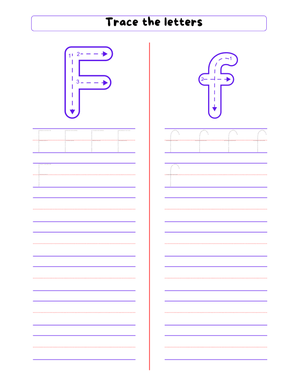 Alphabet Tracing Workbook Aa to Zz